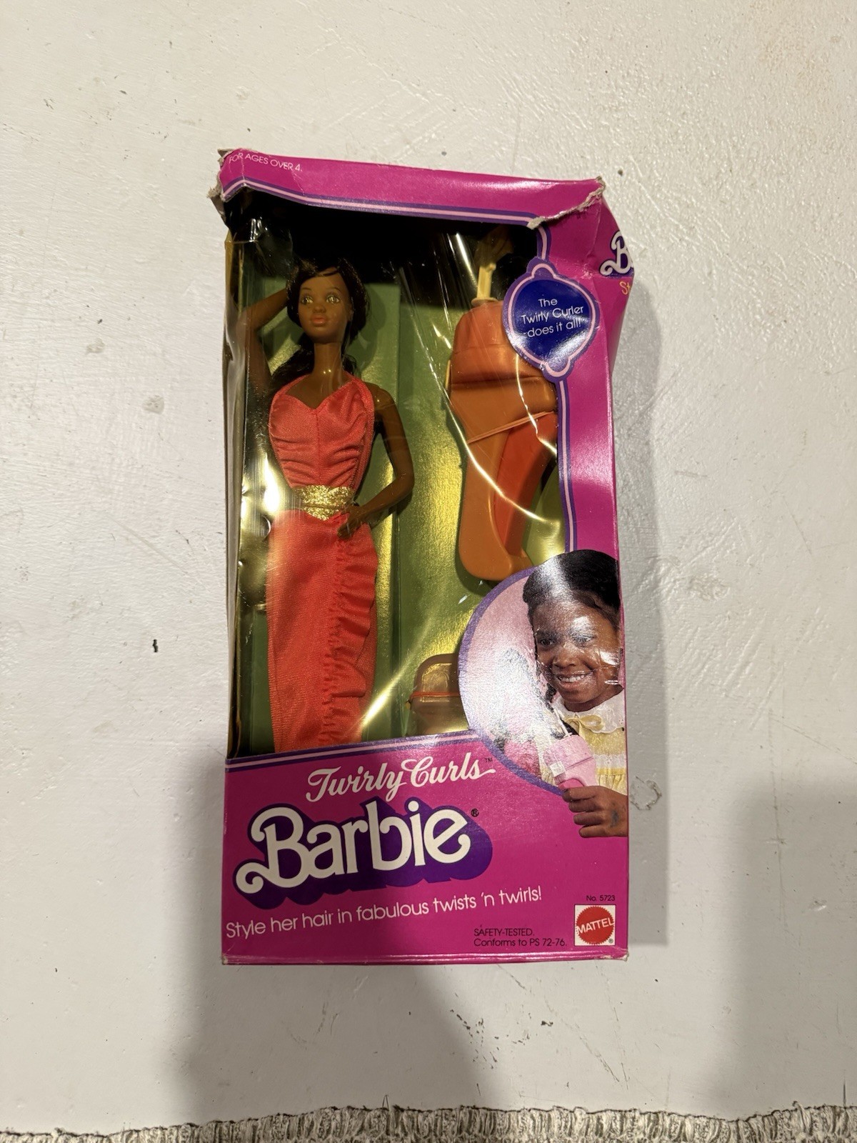 Vintage 1982 Mattel Barbie Twirly Curls African American Doll 5723 HTF New Vintage 1982 Mattel Barbie Twirly Curls African American Doll 5723 HTF New