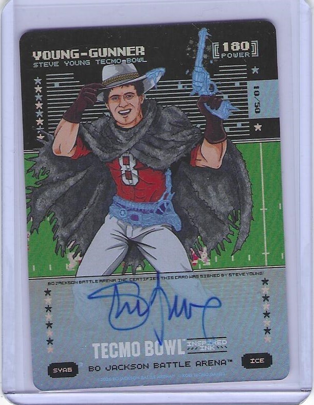 2026 Bo Jackson Battle Arena Tecmo Ice Ink Young-Gunner /50 #SYA6 180 2026 Bo Jackson Battle Arena Tecmo Ice Ink Young-Gunner /50 #SYA6 180
