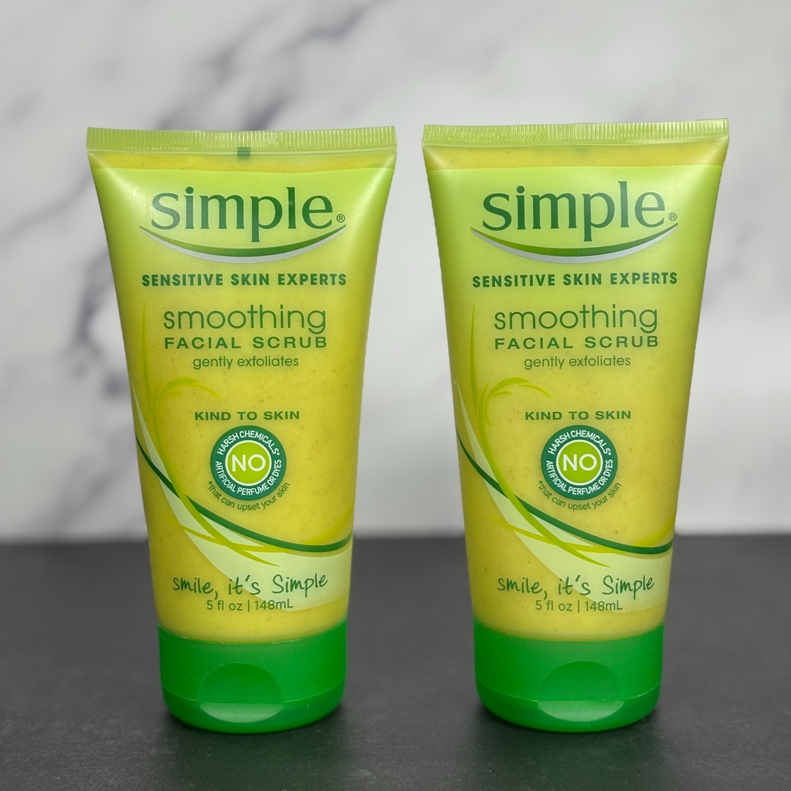 2 PACK Simple Smoothing Facial Scrub Sensitive Skin Experts 5 fl Oz New 2 PACK Simple Smoothing Facial Scrub Sensitive Skin Experts 5 fl Oz New