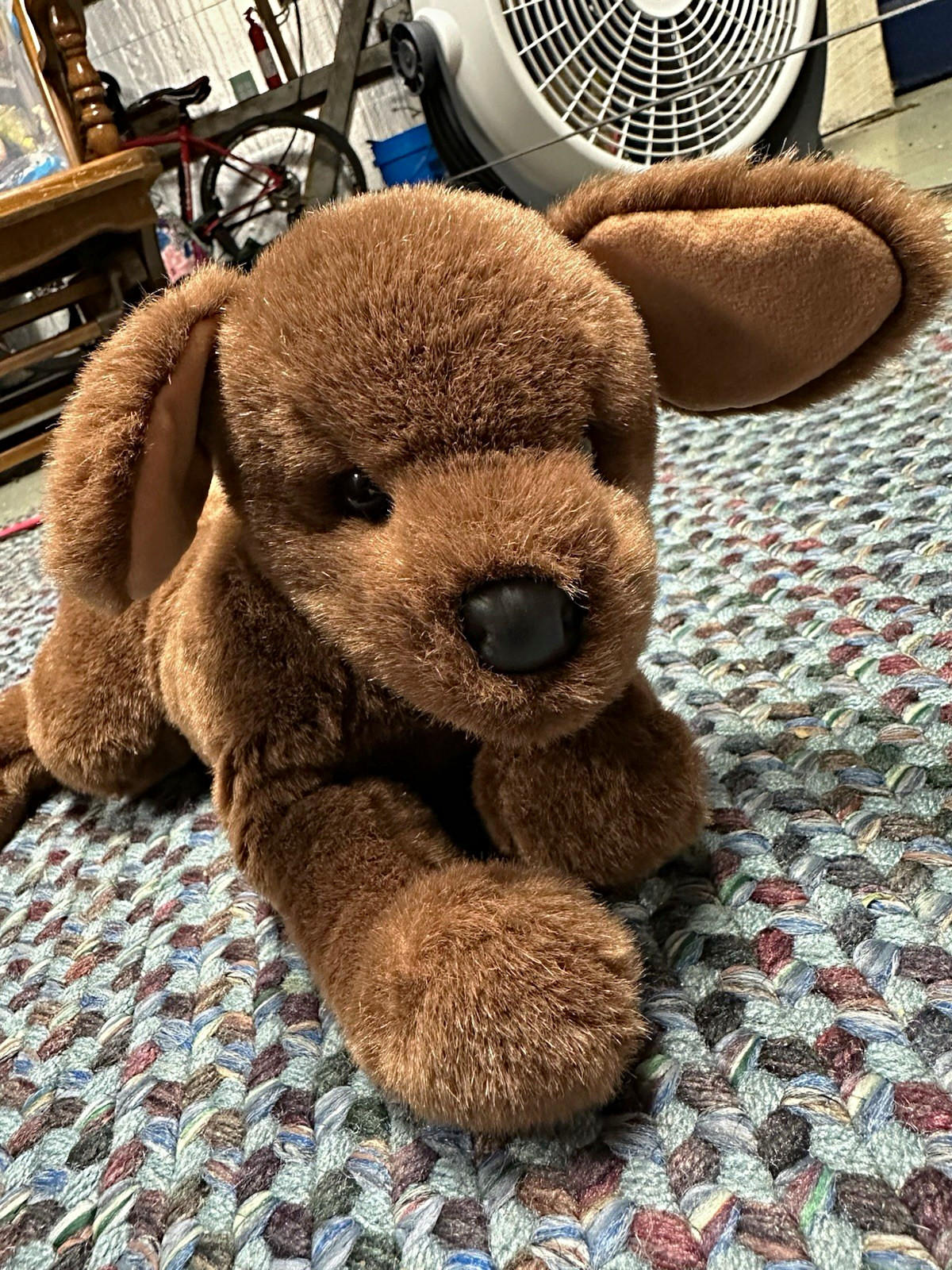 Vintage Douglas Cuddle Toys Cocoa Chocolate Lab Dog Plush Pink Tag Pellets 12”