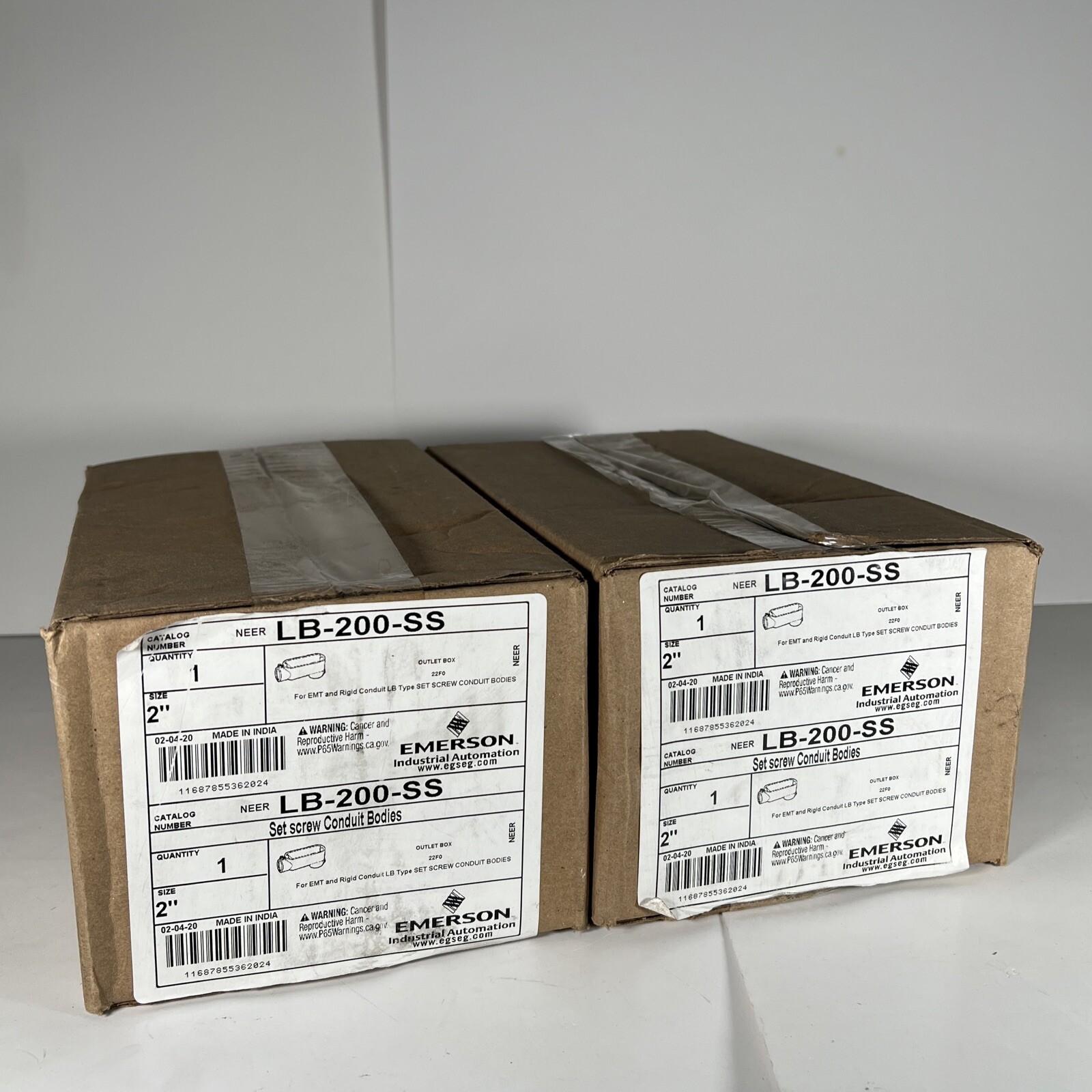 Lot Of 2 EMERSON LB200SS / LB200SS New Damaged Box Lot Of 2 EMERSON LB200SS / LB200SS New Damaged Box