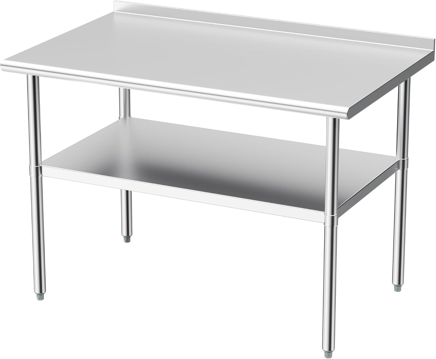 Derro Stainless Steel Table for Prep & Work, 30x48 in, Metal Commercial Heavy...