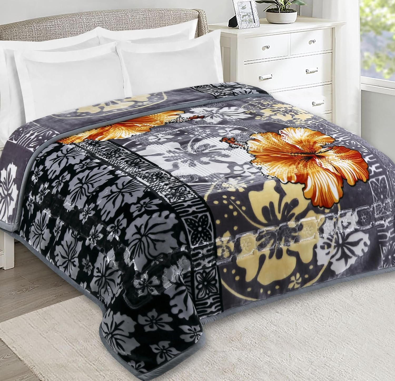 Korean Mink Blanket King Size - 12 Lbs Velvet Fleece Korean Blanket - 2 Ply Warm