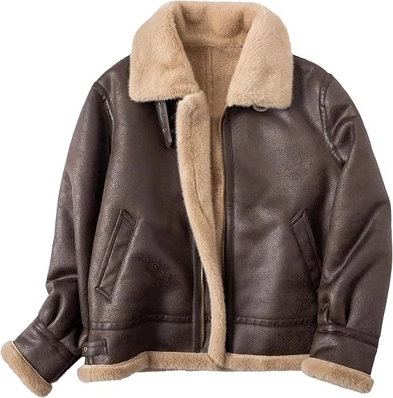 Leon S Kennedy Resident Evil 4 Remake Shearling Bomber Leather Jacket