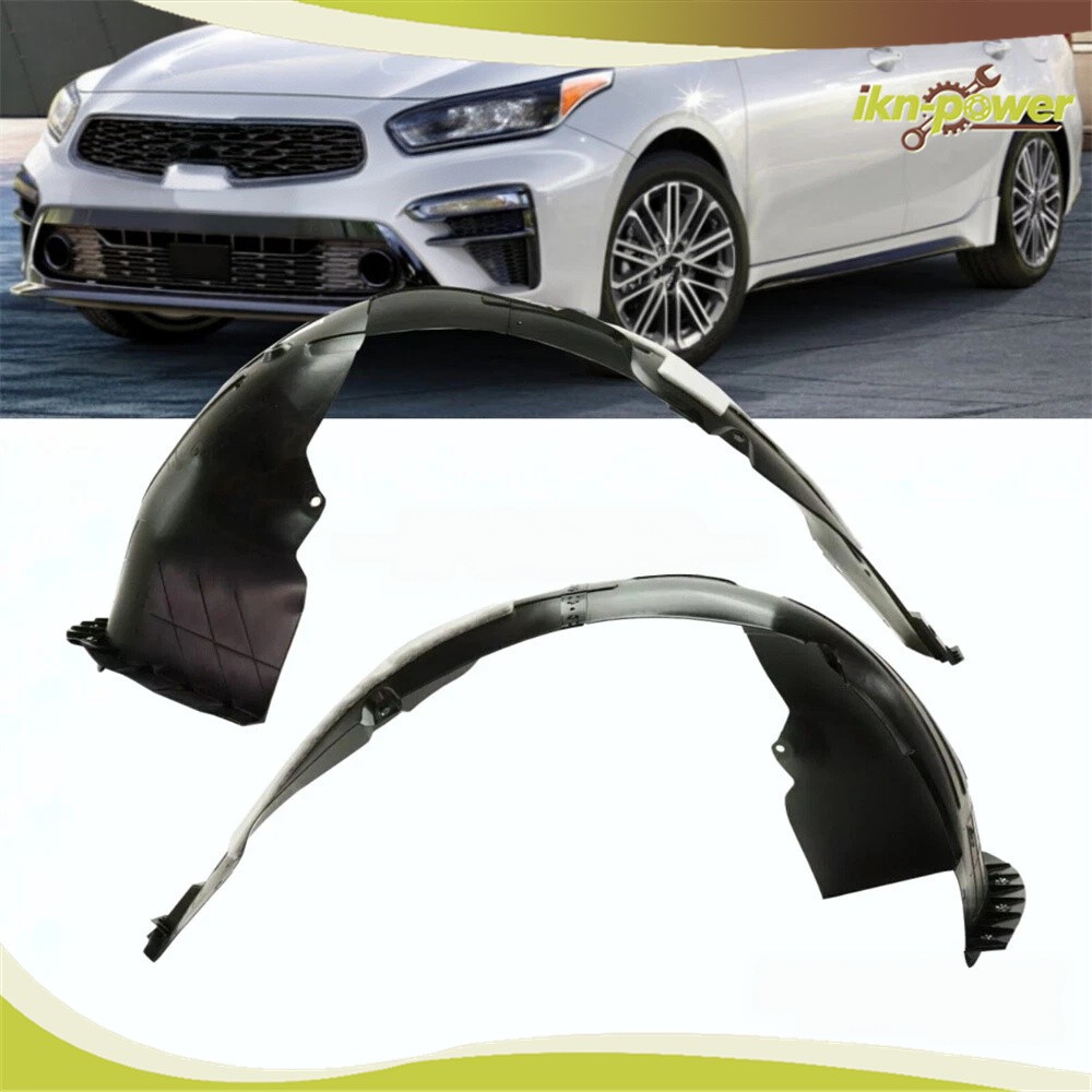2x Front Inner Fender Liners with Insulation Foam for Kia Forte 2019-2021 Sedan