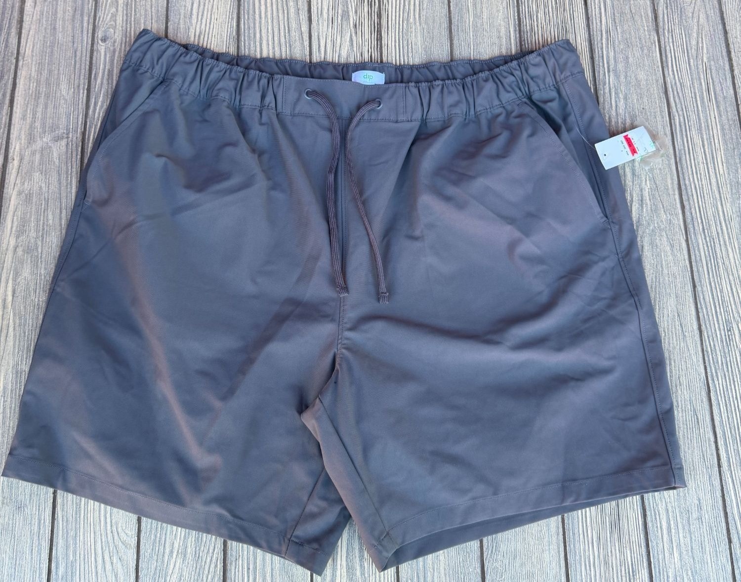 Mens Dip Brand Gray Athletic Shorts Elastic Waist Drawstring Xl