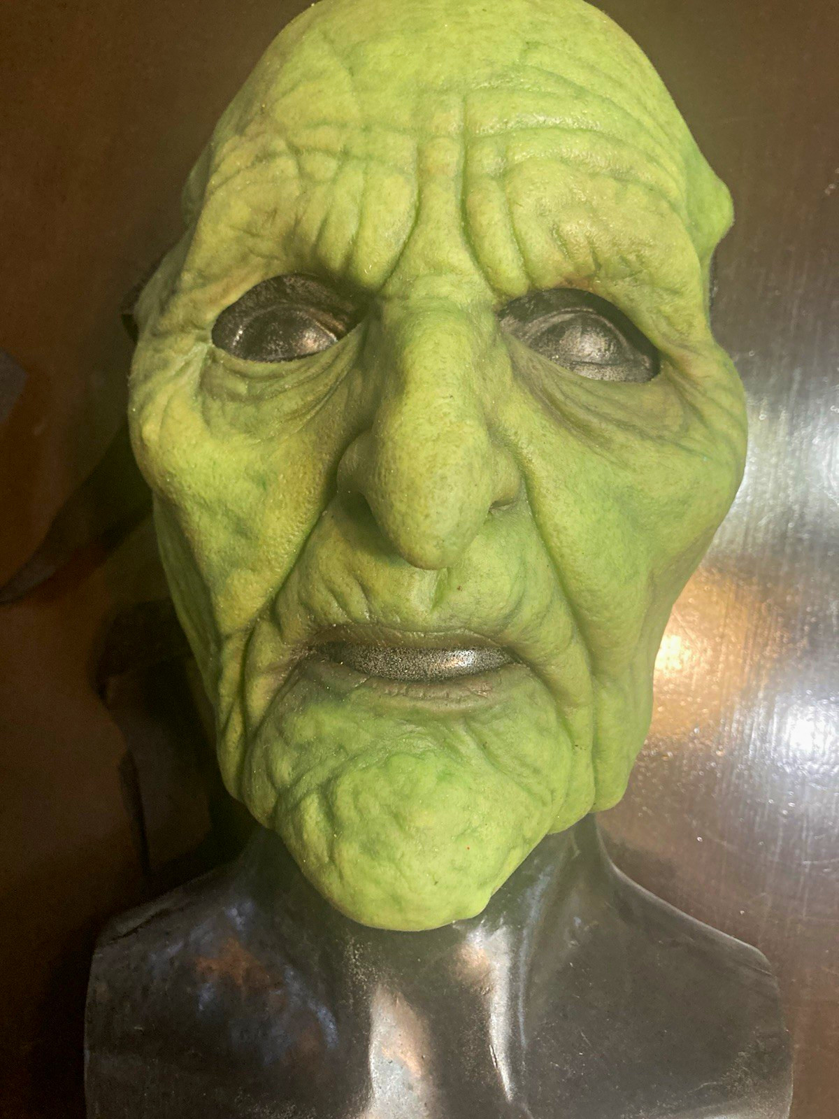 Immortal Silicone Mask Crone Green Witch Half Face strapped not Spfx Cfx Immortal Silicone Mask Crone Green Witch Half Face strapped not Spfx Cfx