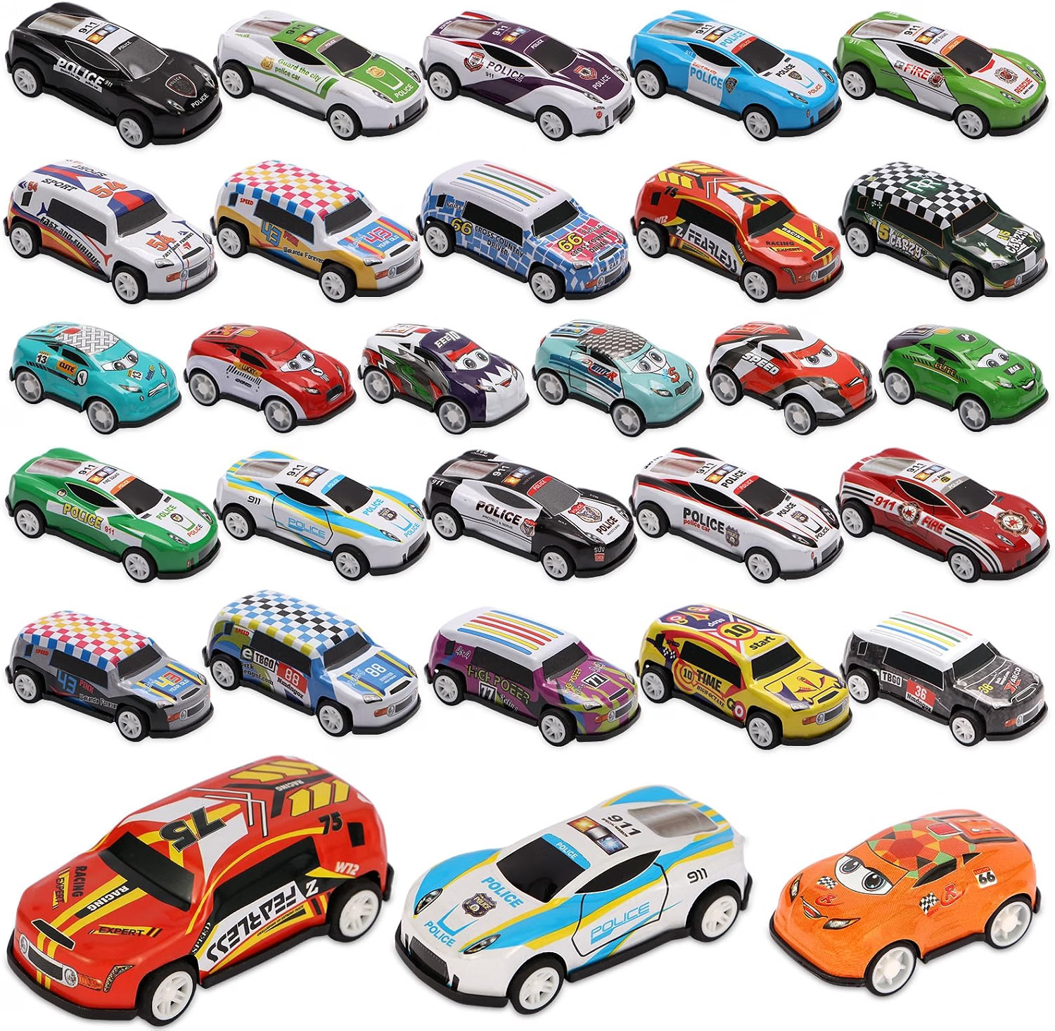 30 Pack Pull Back Cars for Kids, Mini Cars Toy Bulk Party Favor Race Cars Toys..