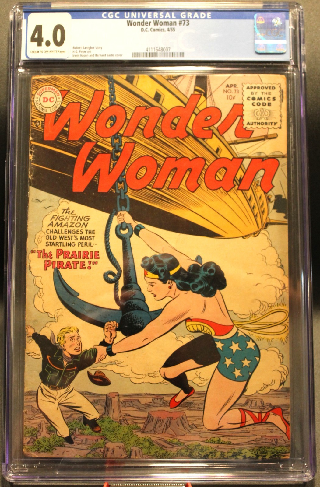 Wonder Woman #73 (DC Comics April 1955) CGC 4.0
