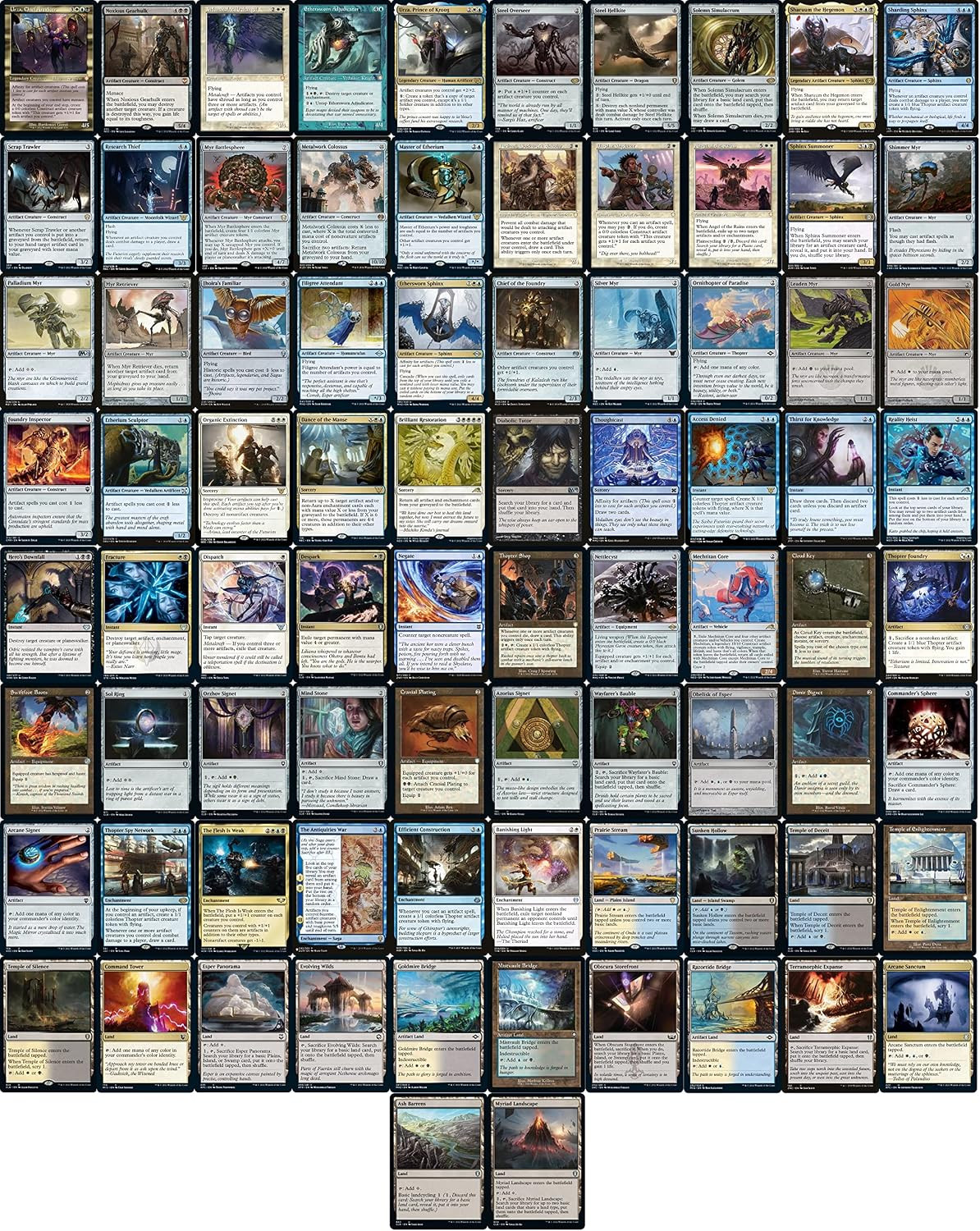 Elite Commander Urza Artifacts Deck - Esper - Blue Black White - EDH - Urza, Chi