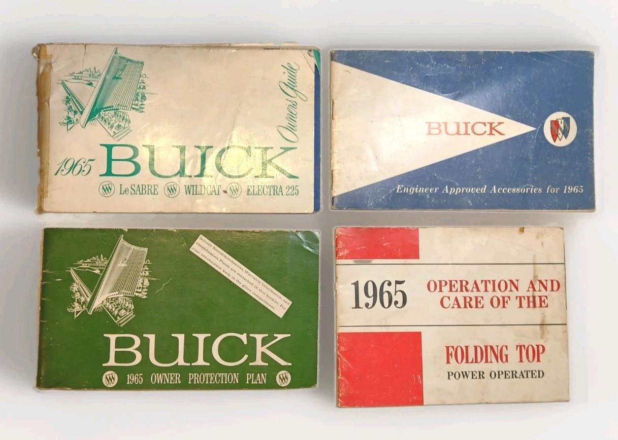 Original 1965 Buick Convertible 4-Booklet Glove Box Lot