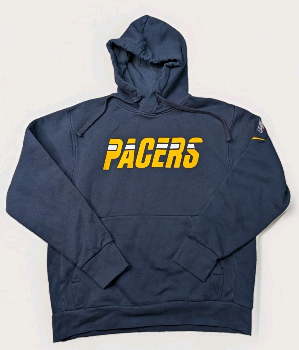 Nike Indiana Pacers City Edition Mens Large Hoodie Blue NBA Basketball Pullover 