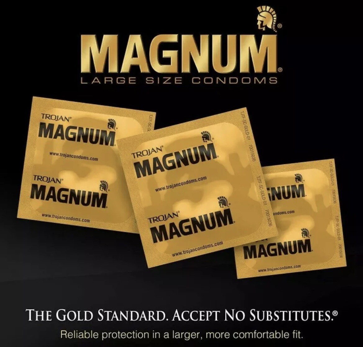 50 Trojan MAGNUM Lubricated Condoms Large Size Condoms 50 Count Exp 2028 50 Trojan MAGNUM Lubricated Condoms Large Size Condoms 50 Count Exp 2028