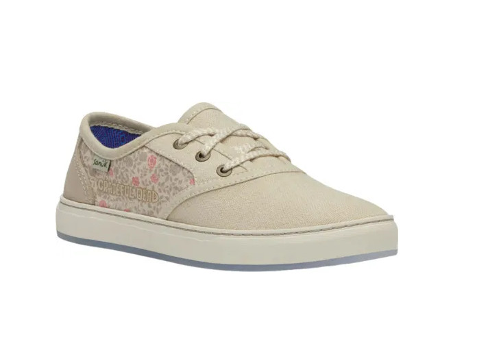 Sanuk Avery Lace X Grateful Dead Women\'s Slippers Shoes Beige Size 9