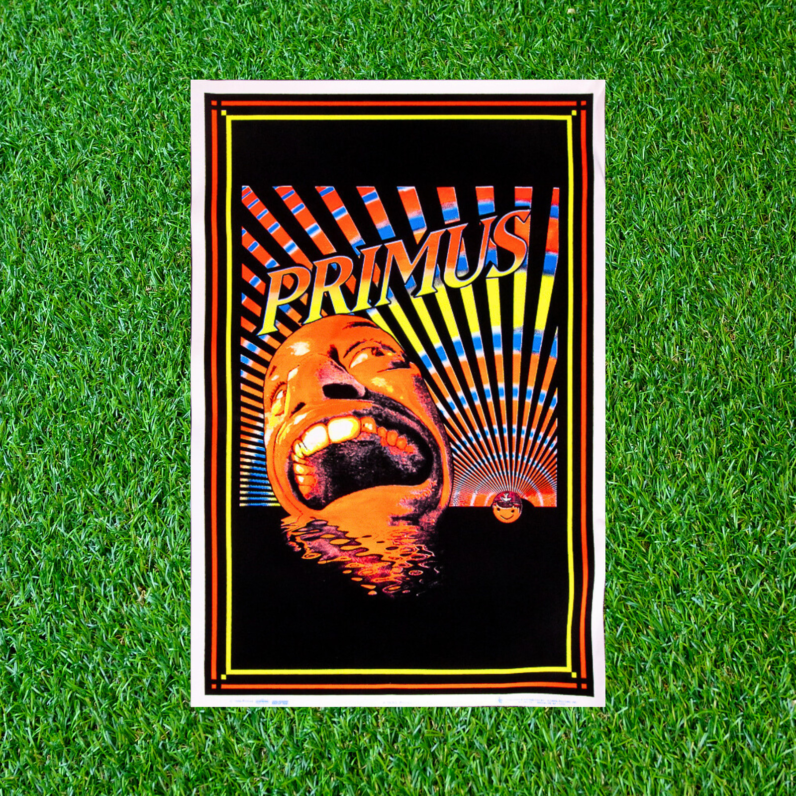 1996 Primus Winterland Black Light Flocked Blacklight Poster Scorpio 1693 VTG