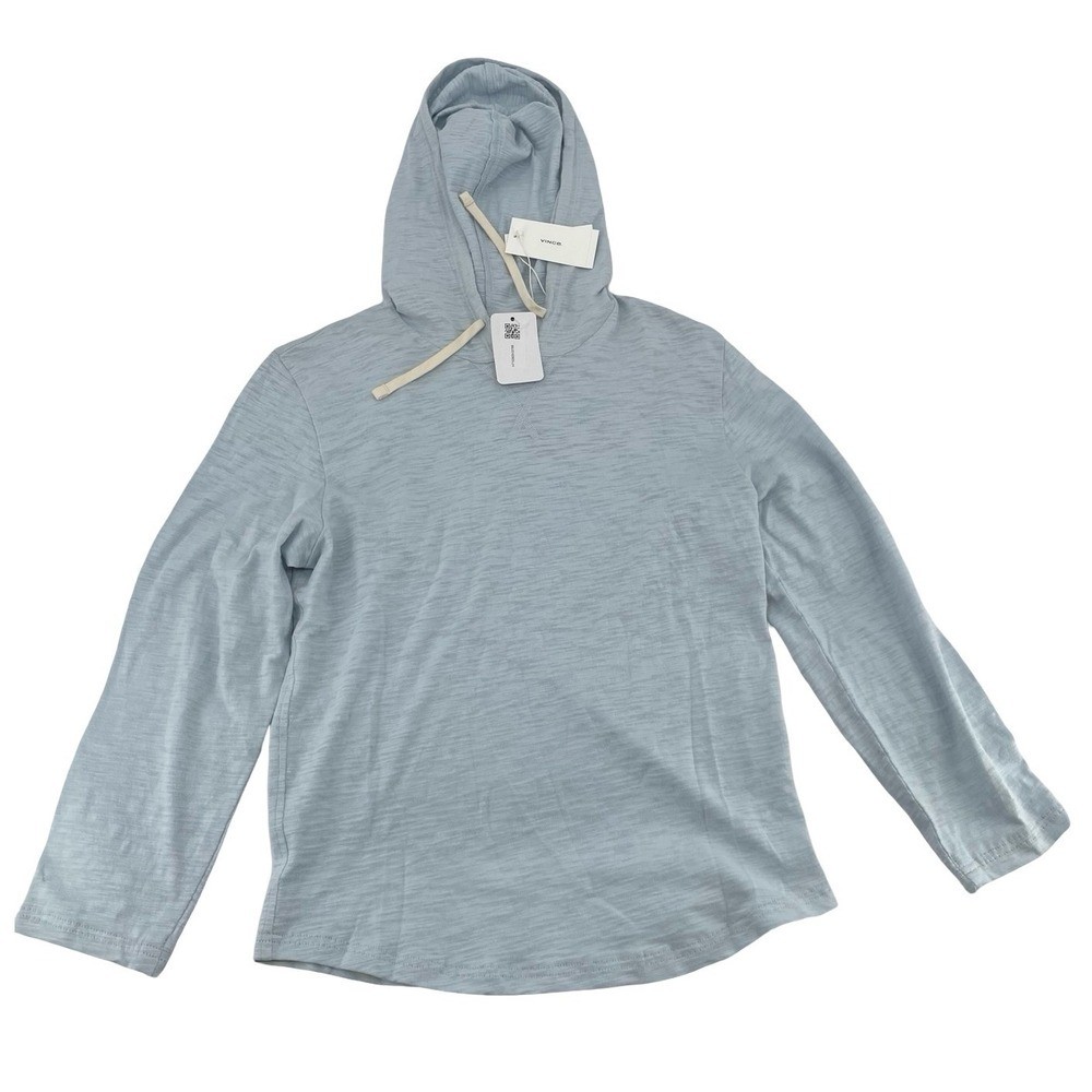 Vince Hoodie Slub Pullover S Blue NWT