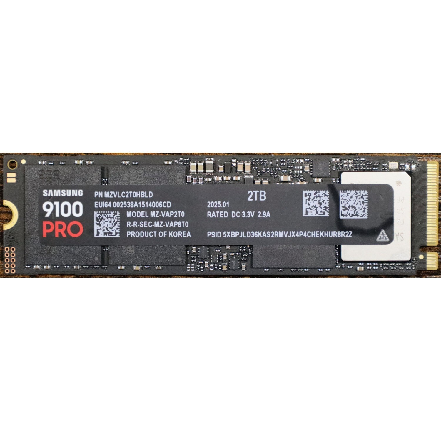 Samsung 2TB 9100 PRO 14,700MB/s PCIe 5.0 x4 NVMe M.2 2280 SSD (MZ-VAP2T0B/AM)
