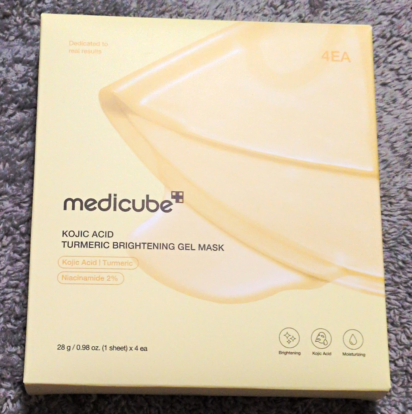 medicube Kojic Acid Turmeric Brightening Gel Mask 4EA Niacinamide 0.98oz