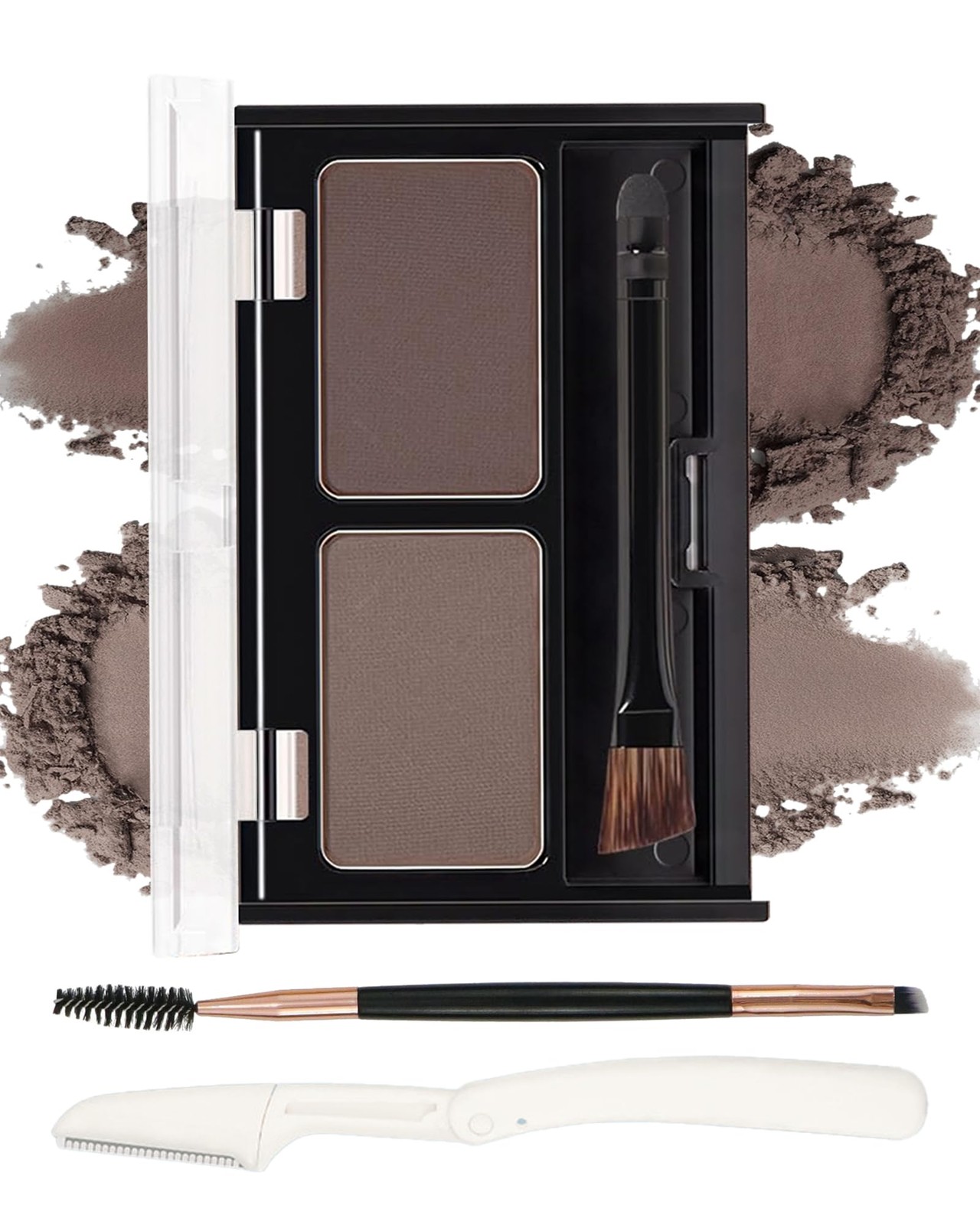 Eye Brow Powder Kit for Women,2 Colors Waterproof Eyebrow Powder Tinted Palet...
