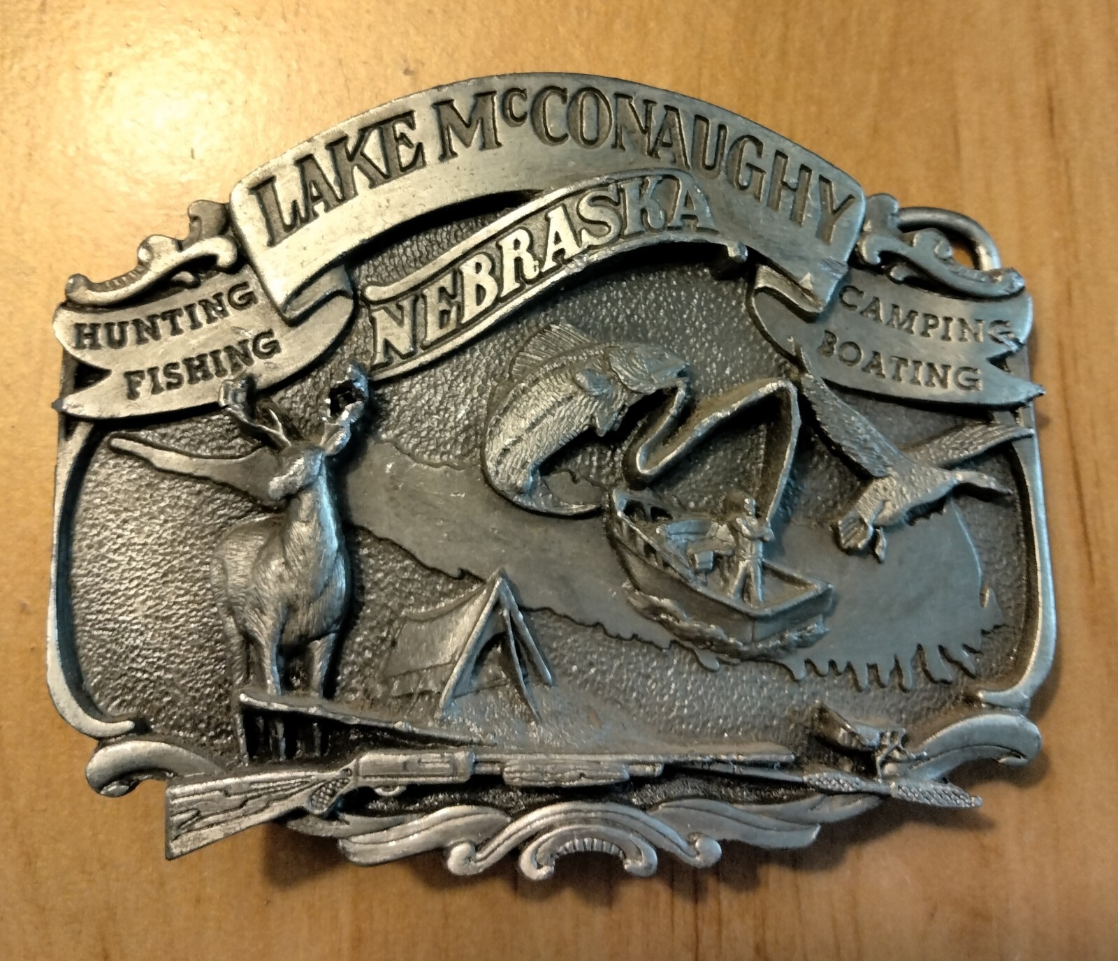 Vtg 1986 Belt Buckle Lake McConaughy Neb 3rd in SERIES Ltd Edit 271 of 1000