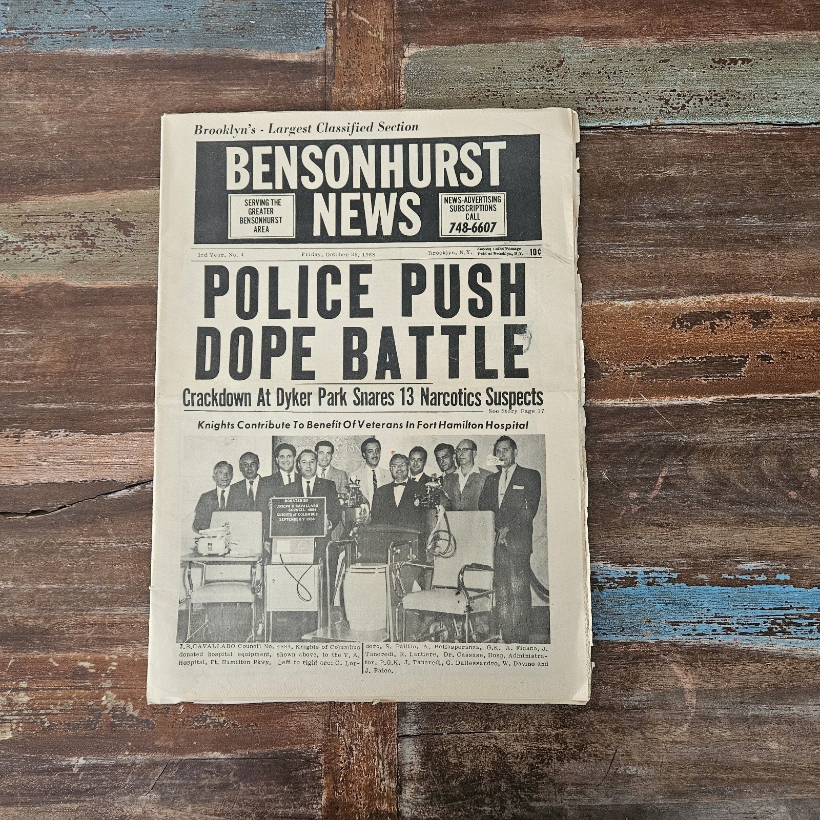 Brooklyn\'s Bensonhurst News October 25, 1968 \