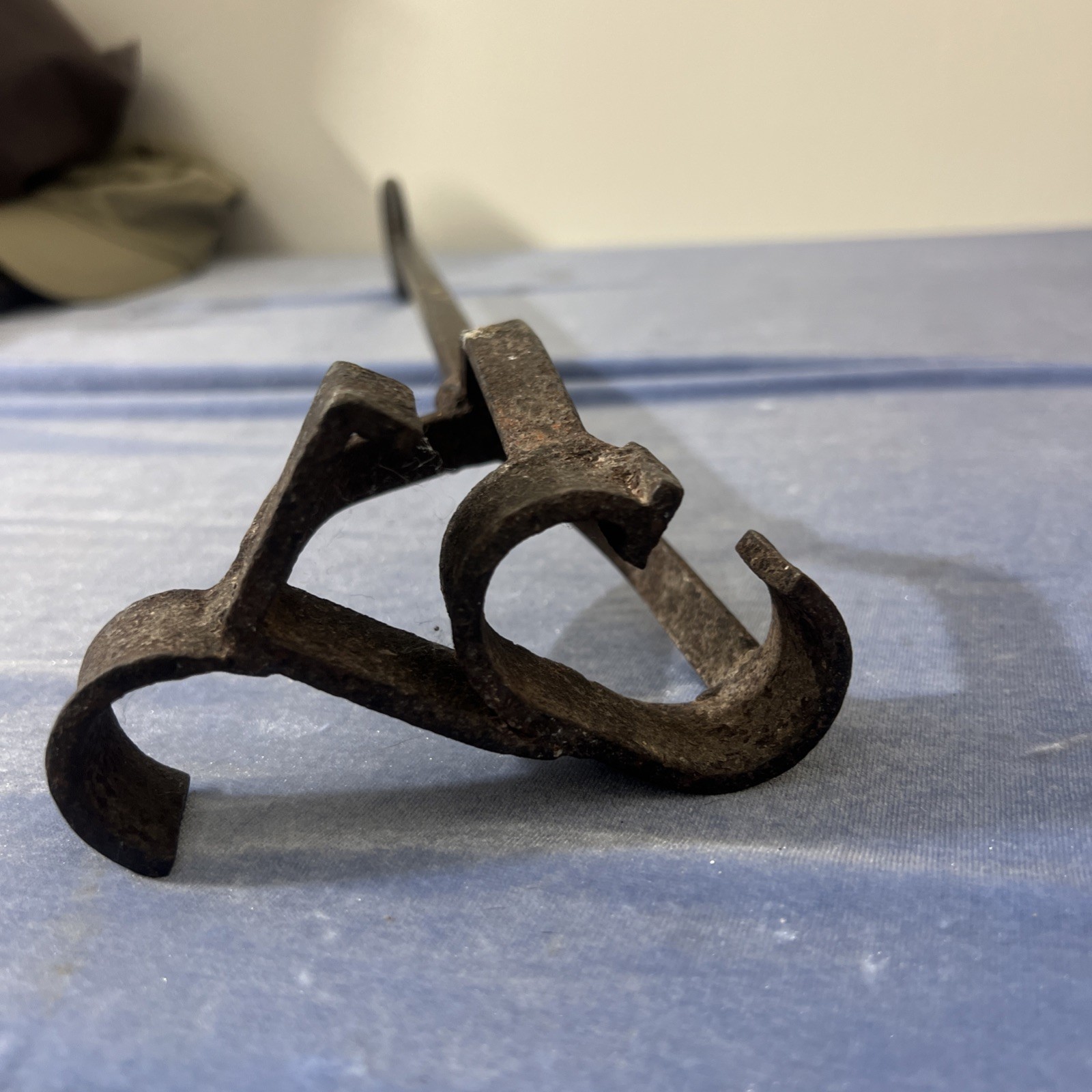 Antique Primitive TC Cattle Branding Iron Hand Forged Western Ranch Tool Antique Primitive TC Cattle Branding Iron Hand Forged Western Ranch Tool