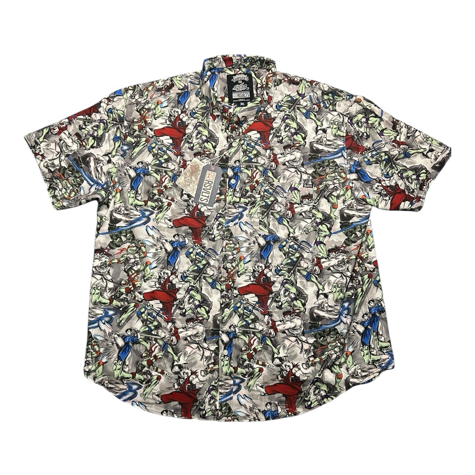 RSVLTS Teenage Mutant Ninja Turtles Vs Street Fighter Kunuflex Size 3XL NWT RSVLTS Teenage Mutant Ninja Turtles Vs Street Fighter Kunuflex Size 3XL NWT