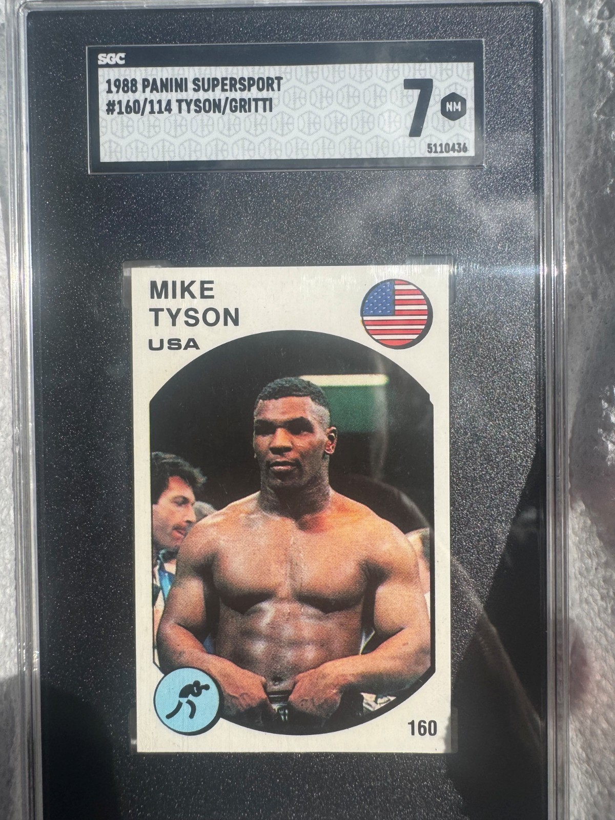 RARE ITALIAN MIKE TYSON 1988 PANINI SUPERSPORT  BOXING CARD SGC 7