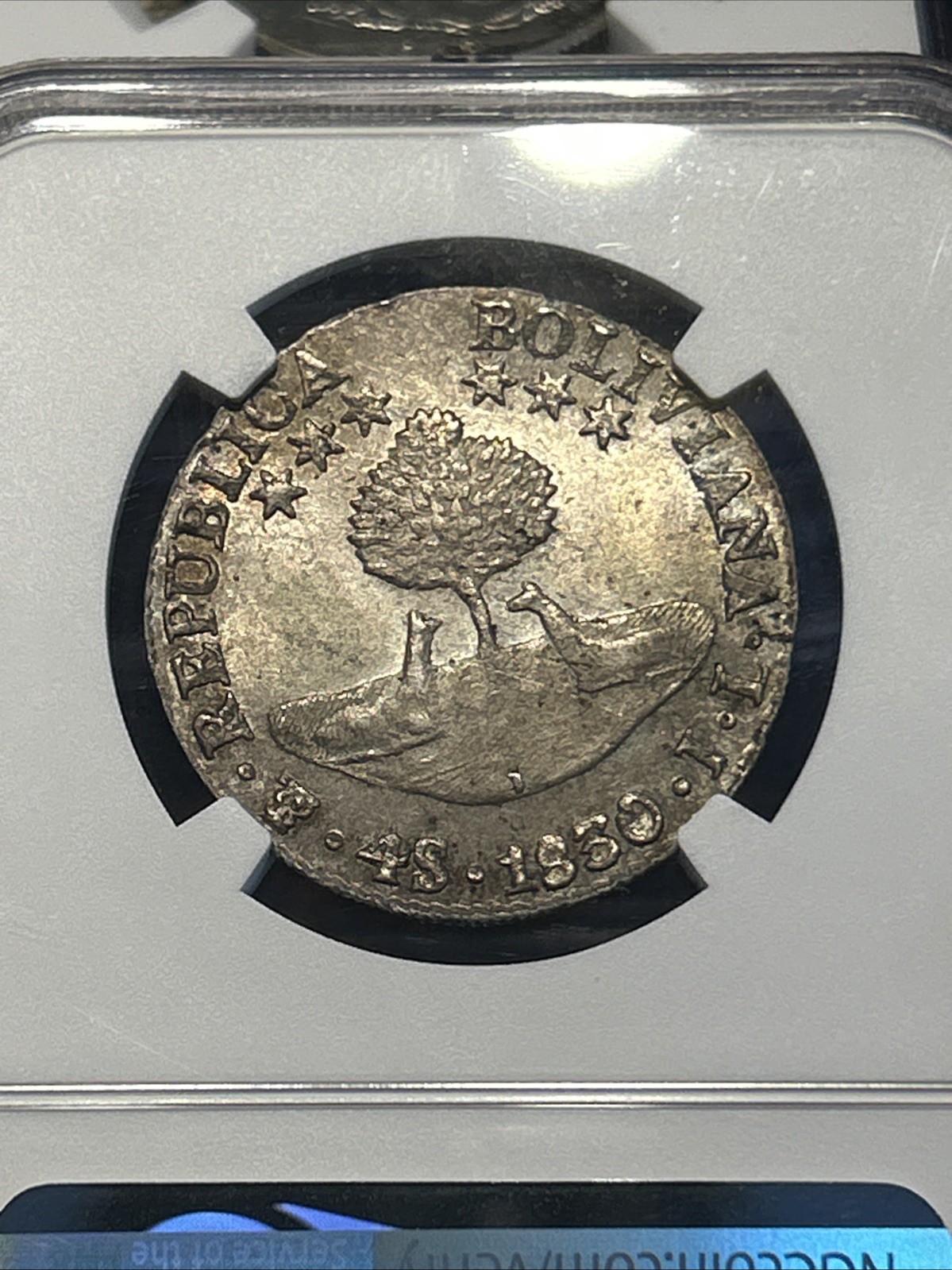 P24 Bolivia 1830-PTS, JL Silver 4 Soles NGC MS-62