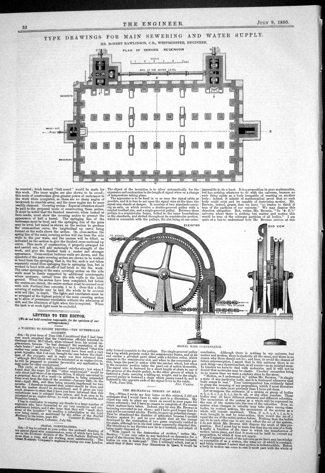 Old 1880 Main Sewering Water Supply Rawlinson Signal Wire Compensator Victorian Old 1880 Main Sewering Water Supply Rawlinson Signal Wire Compensator Victorian