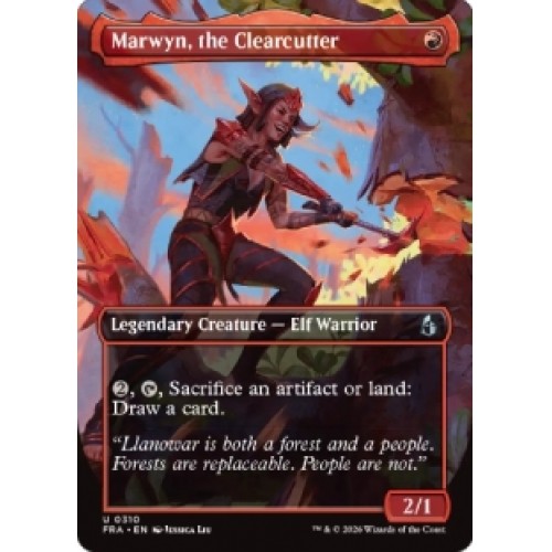 PRESALE MARWYN, THE CLEARCUTTER (BORDERLESS) X4 Reality Fracture FRA Magic MTG