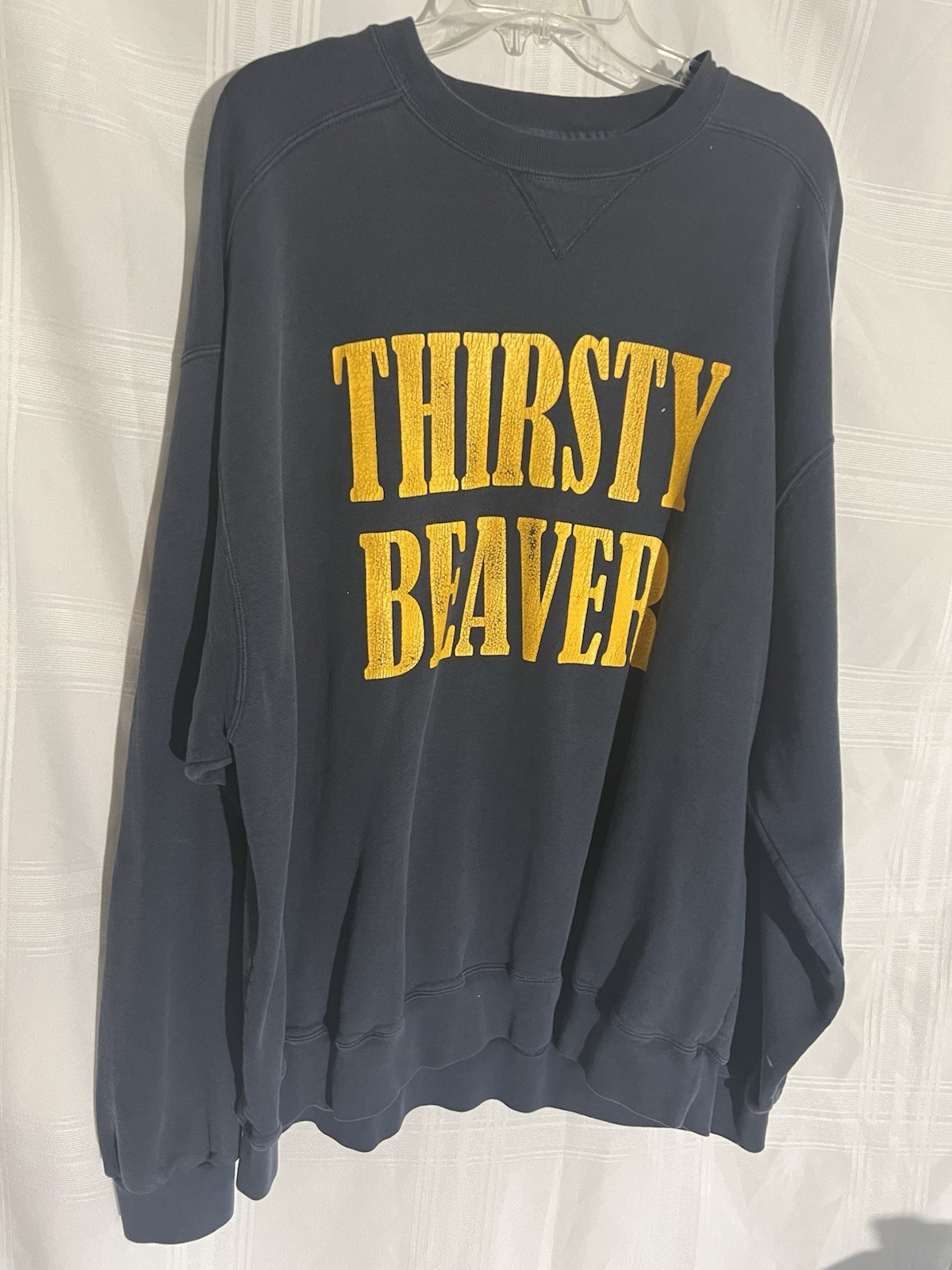 Vintage 90S Russell Athletic High Cotton Thirsty Beaver Security Crewneck Sweat