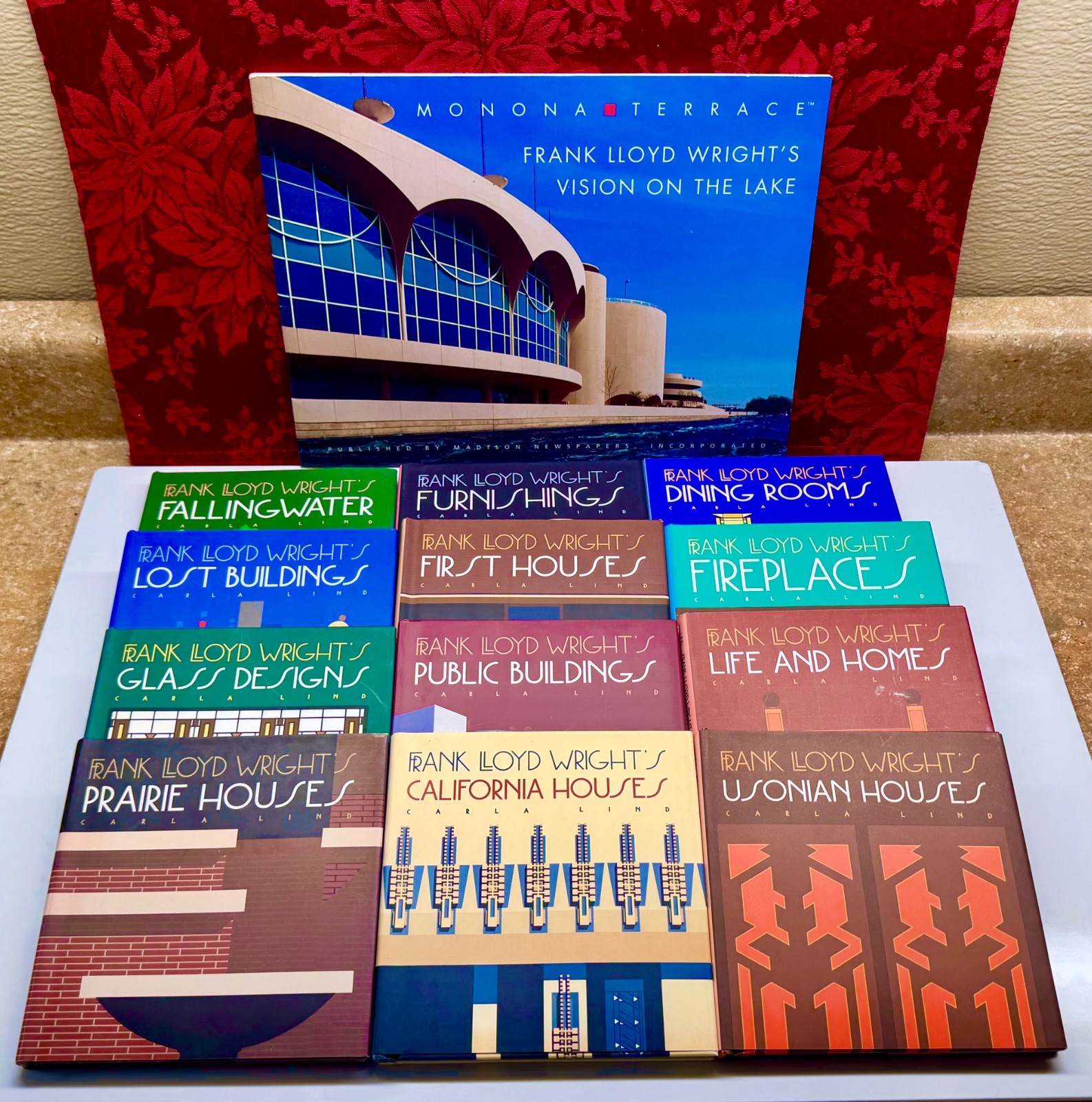 BOOK FRANK LLOYD WRIGHT BOOK s (13) COMPLETE MINI SET & 1 LRG BOOK ALL VGC