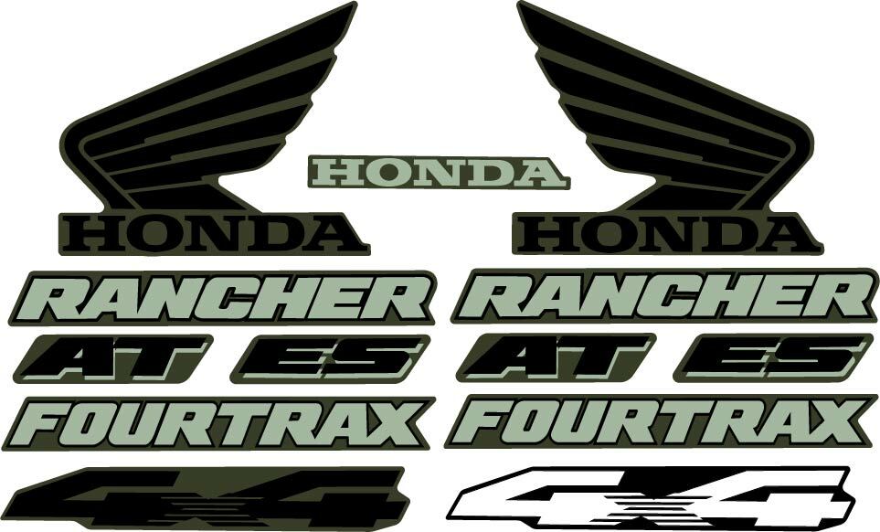 2004 2005 2006 2007 Honda Rancher 350 400 ES AT Decal Sticker Graphic Marks Kit