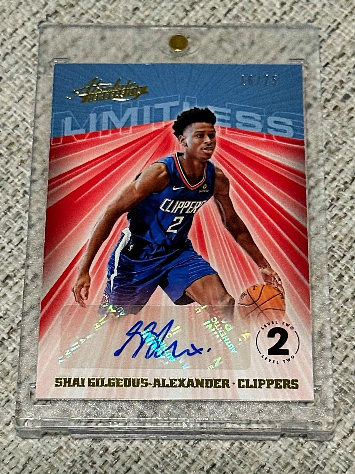 2018-19 Panini Absolute Limitless Shai Gilgeous-Alexander Rookie Auto /25