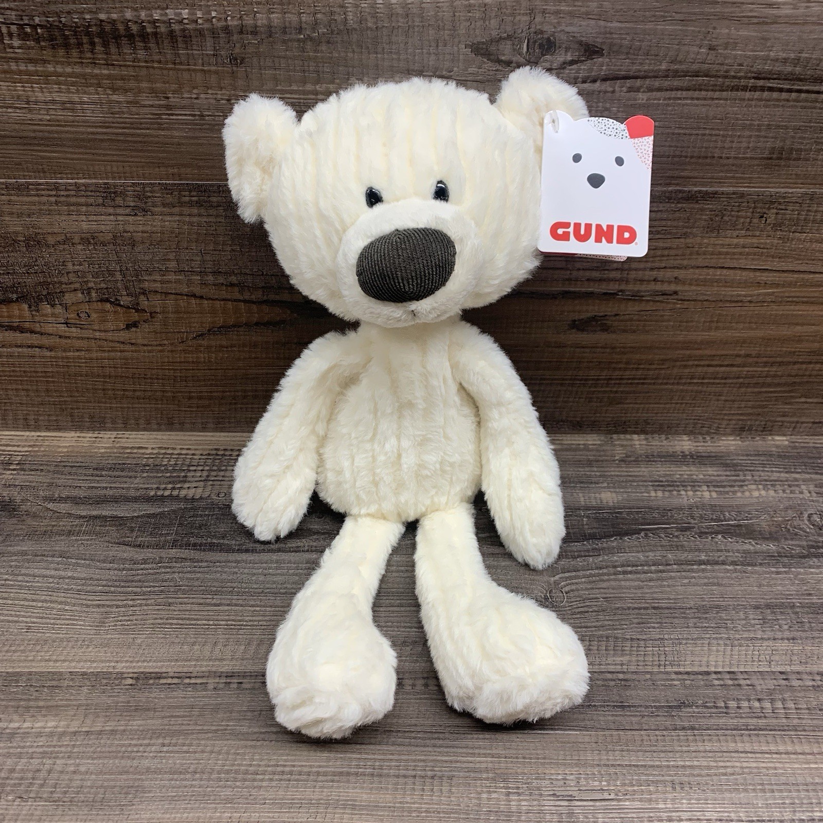 Gund Cable Toothpick Bear Plush Stuffed Animal White Floppy Arms 15 Inches NWT