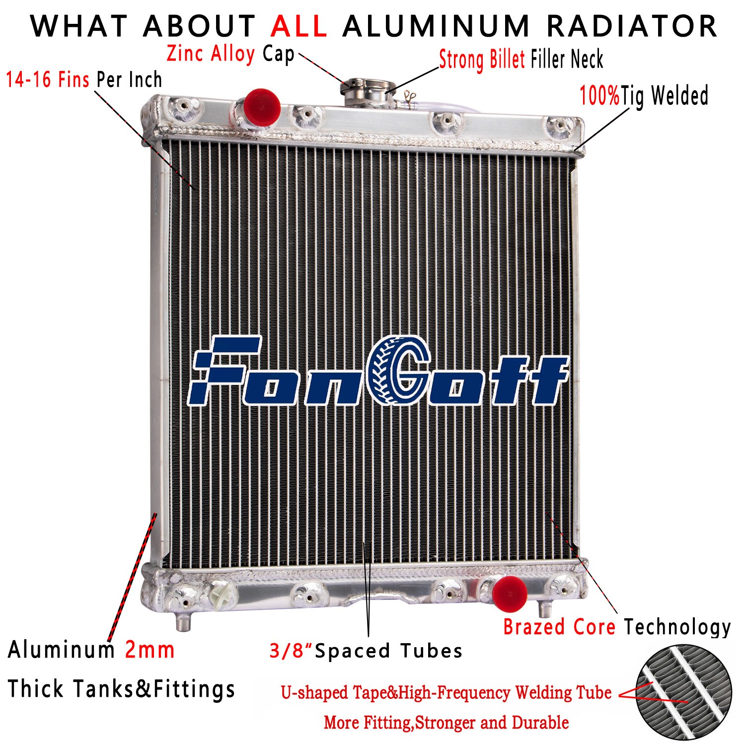 Upgrade 3 Row Radiator For John Deere Model 3120/3203 Compact Tractor.#1406-6333