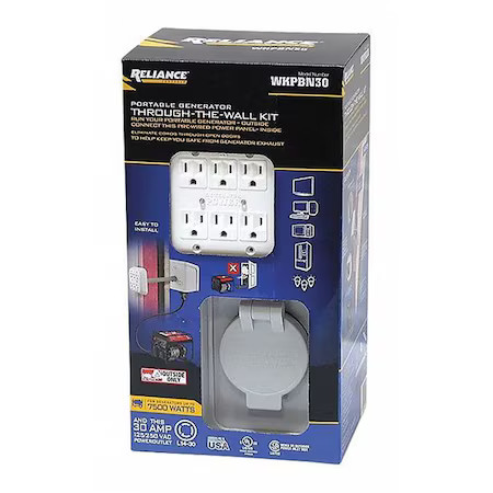 Reliance Controls Wkpbn30 Power Inlet Box, L14-30 Nema, Plastic Reliance Controls Wkpbn30 Power Inlet Box, L14-30 Nema, Plastic