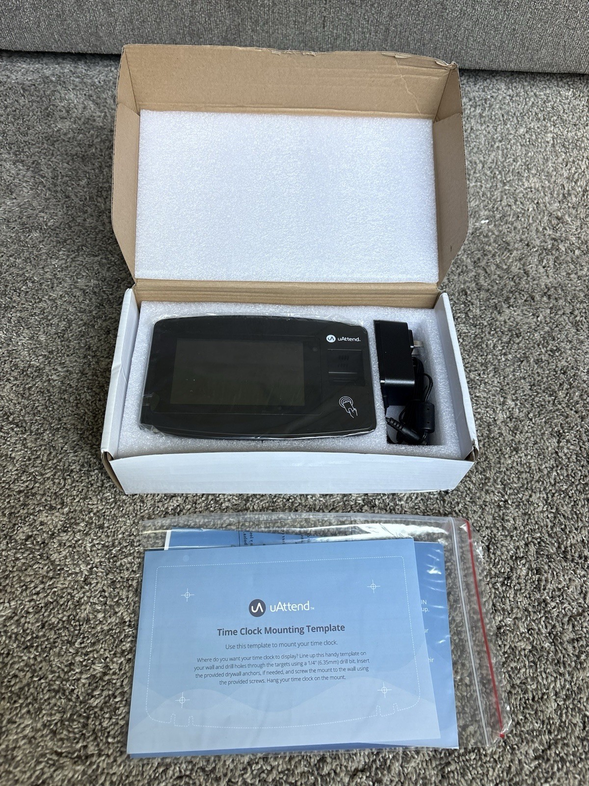 uAttend JP2000 Payroll Time Clock Biometric RFID Cloud Time Attendance System