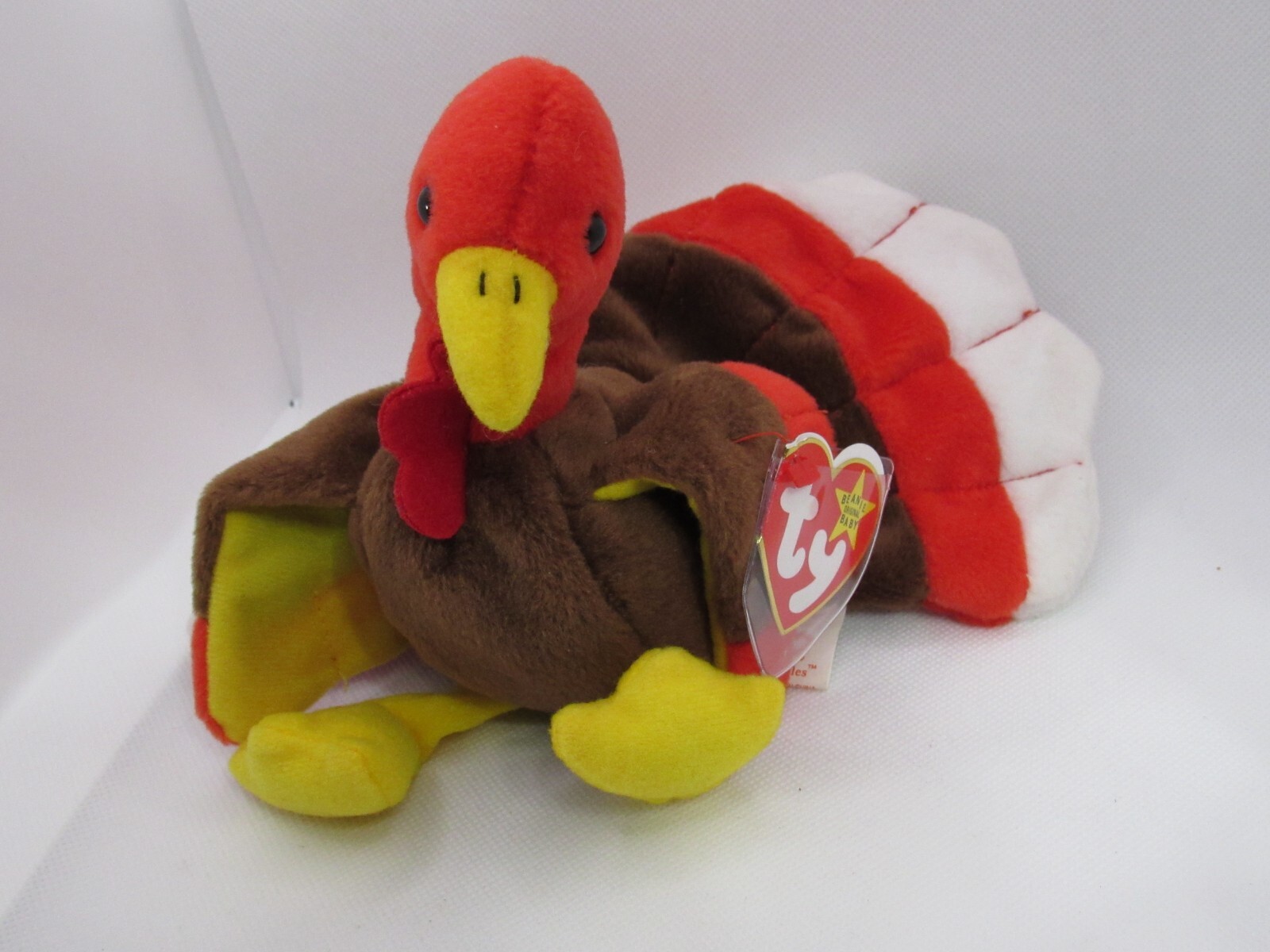 Gobbles Ty Beanie Baby Tag Errors 1996 Turkey Original Retired Mint Rare