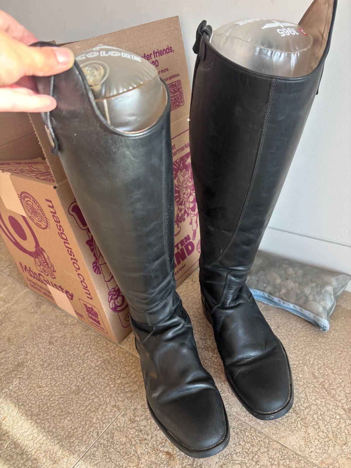 DeNiro Salentino Tricolore Tall Riding Boots