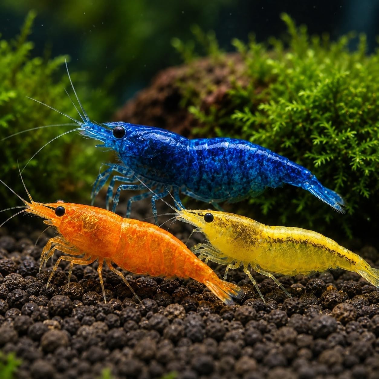 7 Orange 7 Yellow 7 Blue Dream Neocaridina Shrimp Live +  USA
