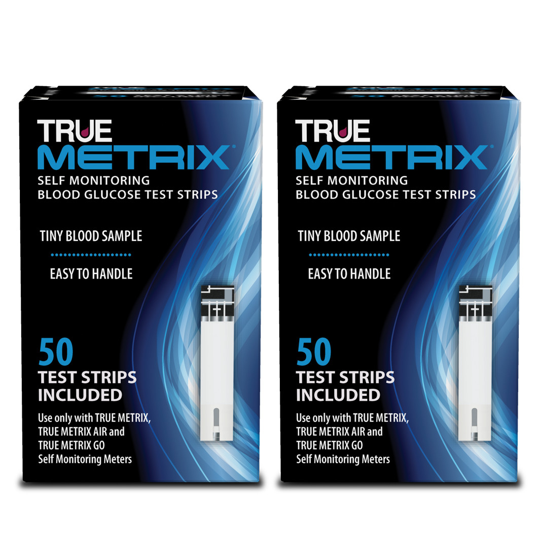 100 TRUE Metrix Blood Glucose Diabetic Test Strips