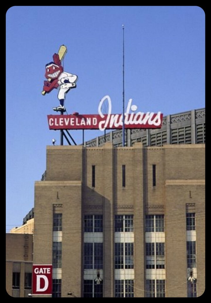 Cleveland Indians MAGNET Municipal Stadium Vintage Chief Wahoo MLB Baseball Cleveland Indians MAGNET Municipal Stadium Vintage Chief Wahoo MLB Baseball