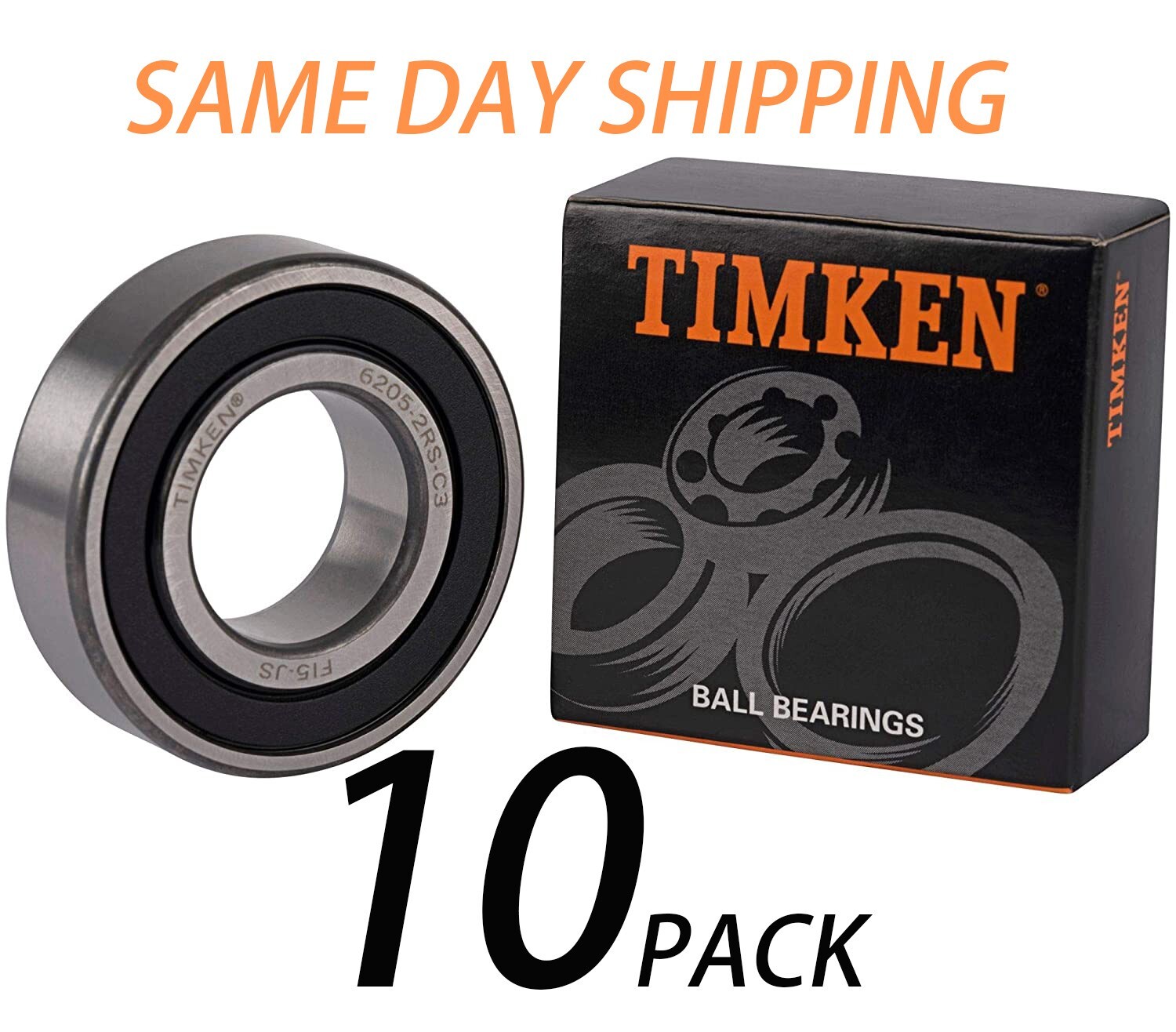 10PACK TIMKEN 6205-2RSC3 6205-2RS 25X52X15MM Double Rubber Seal Bearings 6205RS 10PACK TIMKEN 6205-2RSC3 6205-2RS 25X52X15MM Double Rubber Seal Bearings 6205RS