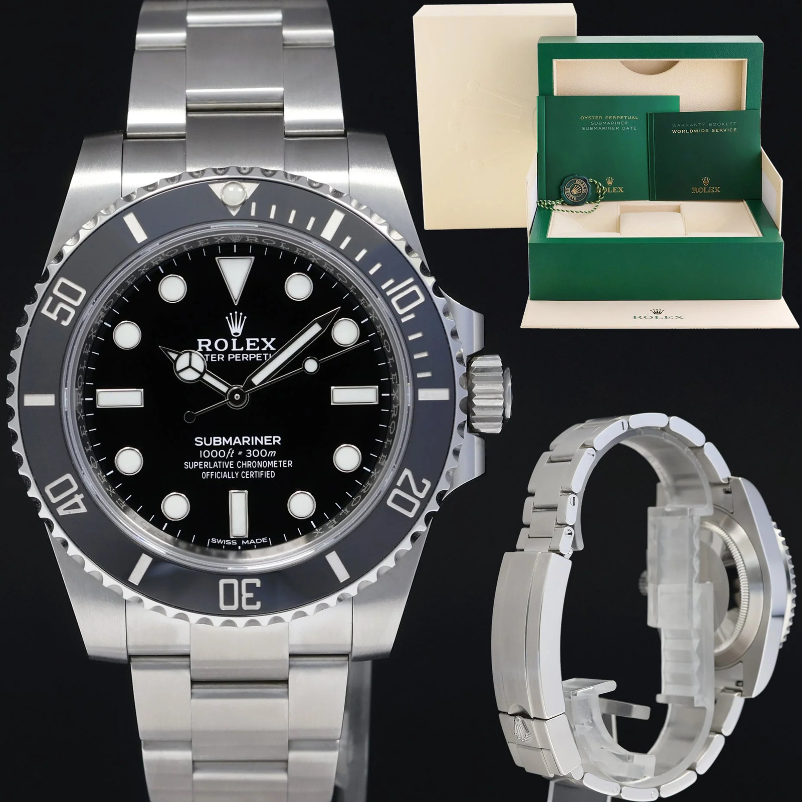 2017 MINT Rolex 114060LN Submariner No-Date Steel Black Ceramic 40mm Watch Box