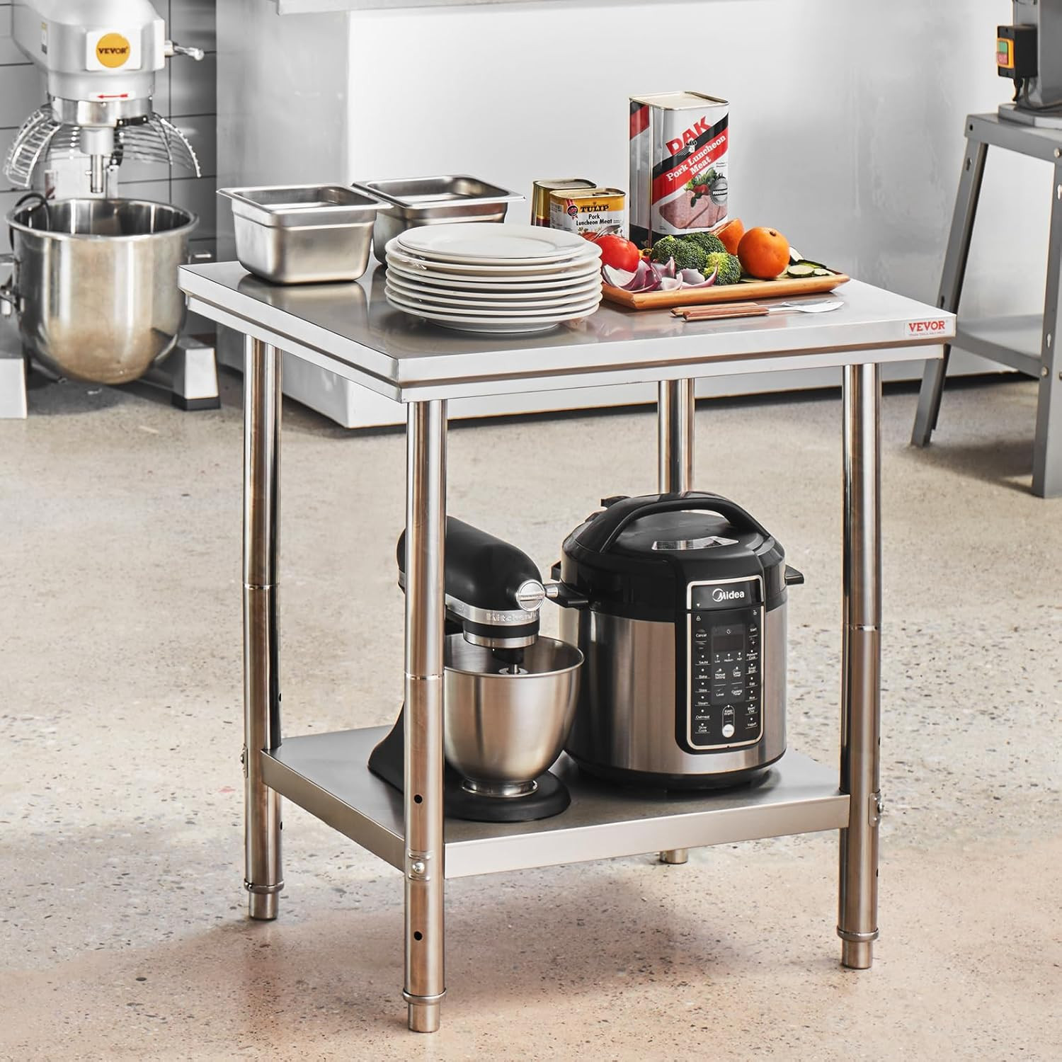 Mophorn Commercial Worktable & Workstation 24 X 30 X 32 Inch Stainless Steel ...