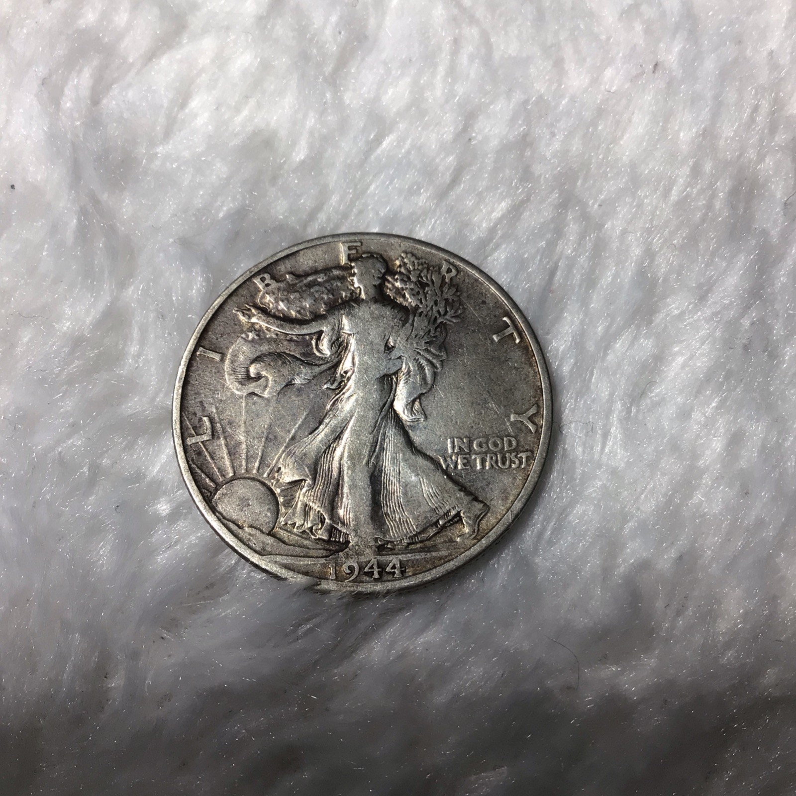 1944-D Walking Liberty Half Dollar 50 Cent Coin Fine