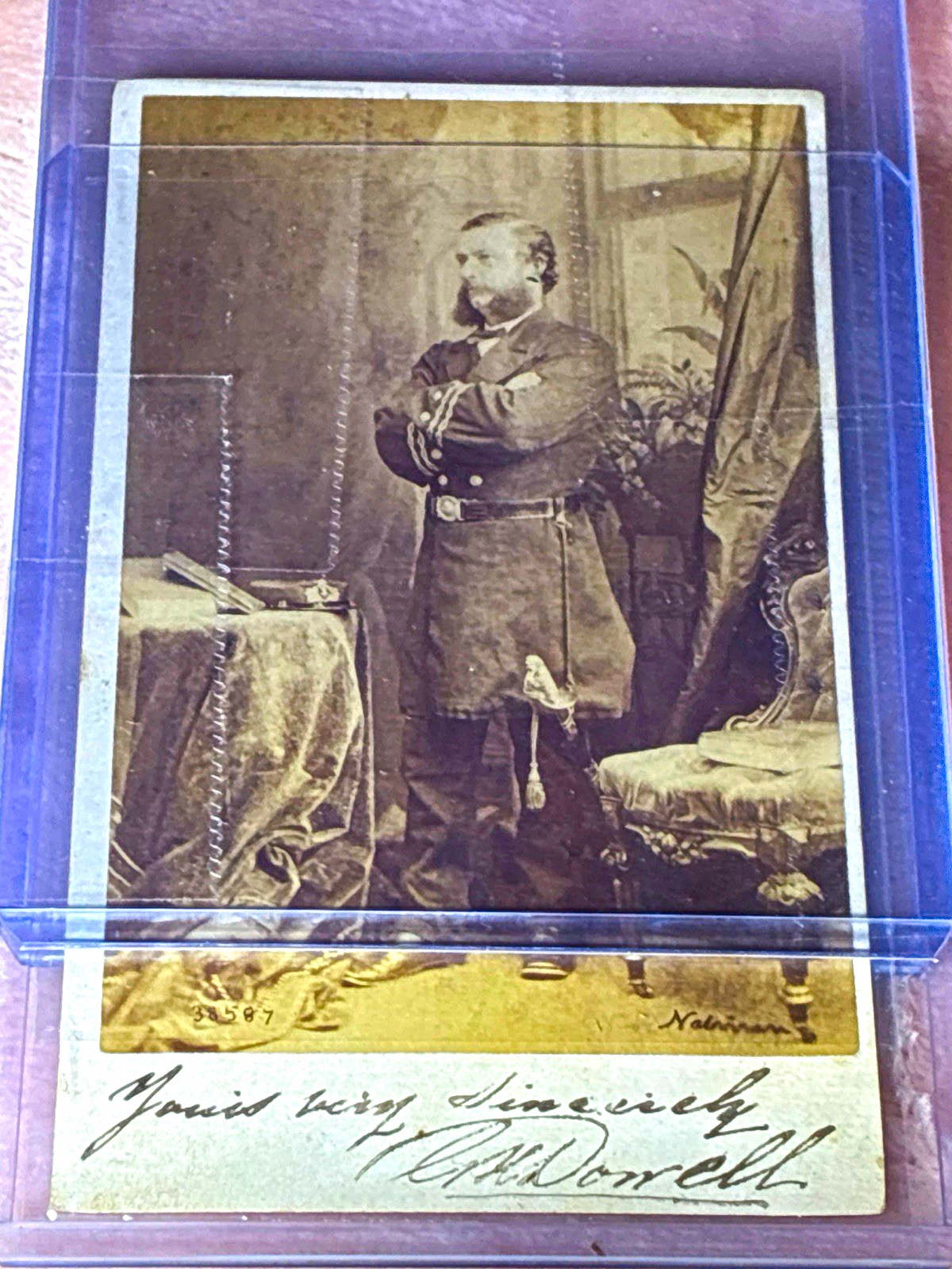 Civil War Union General Irvin McDowell Signed Antique Notman Photo Cabinet Card