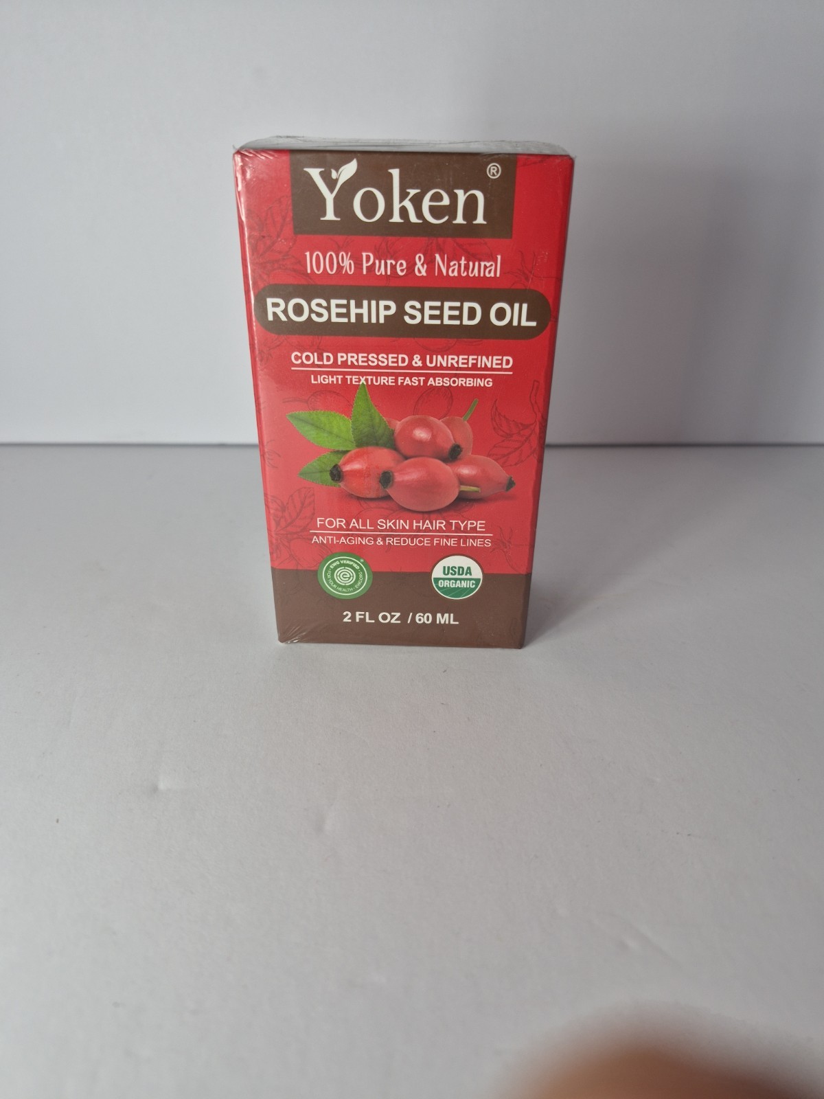 Yoken Organic Rosehip Seed Oil for Face, 100% Pure and Natural Cold Pressed Unre Yoken Organic Rosehip Seed Oil for Face, 100% Pure and Natural Cold Pressed Unre